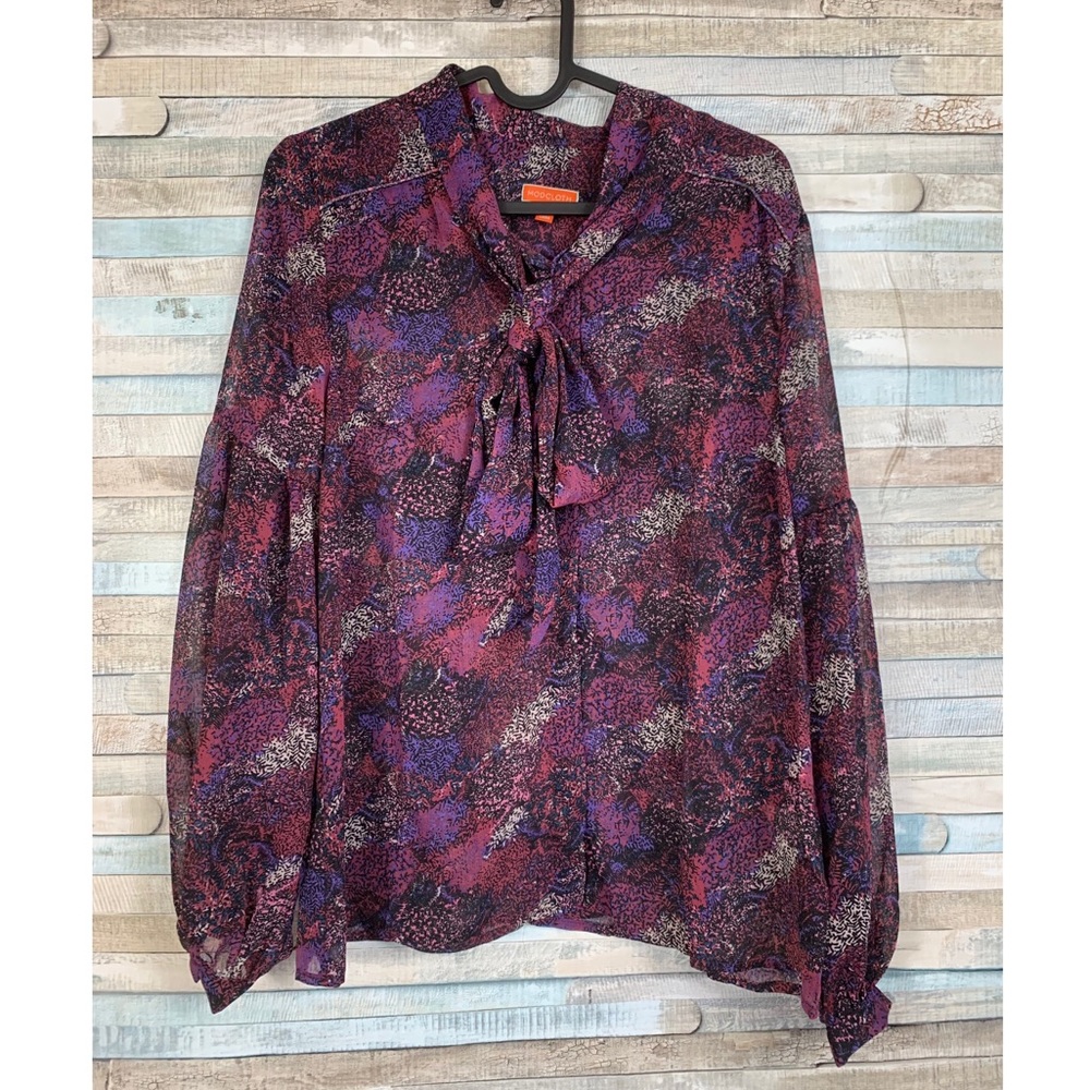 ModCloth Tie neck Blouse Med NWOT